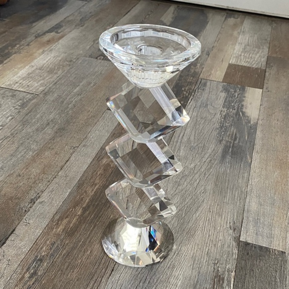 Elegant Heavy Crystal Candle Holder